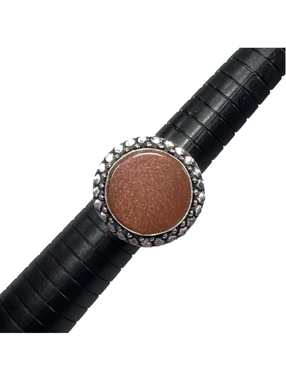 Goldstone 925 Gemstone Ring size 8.5